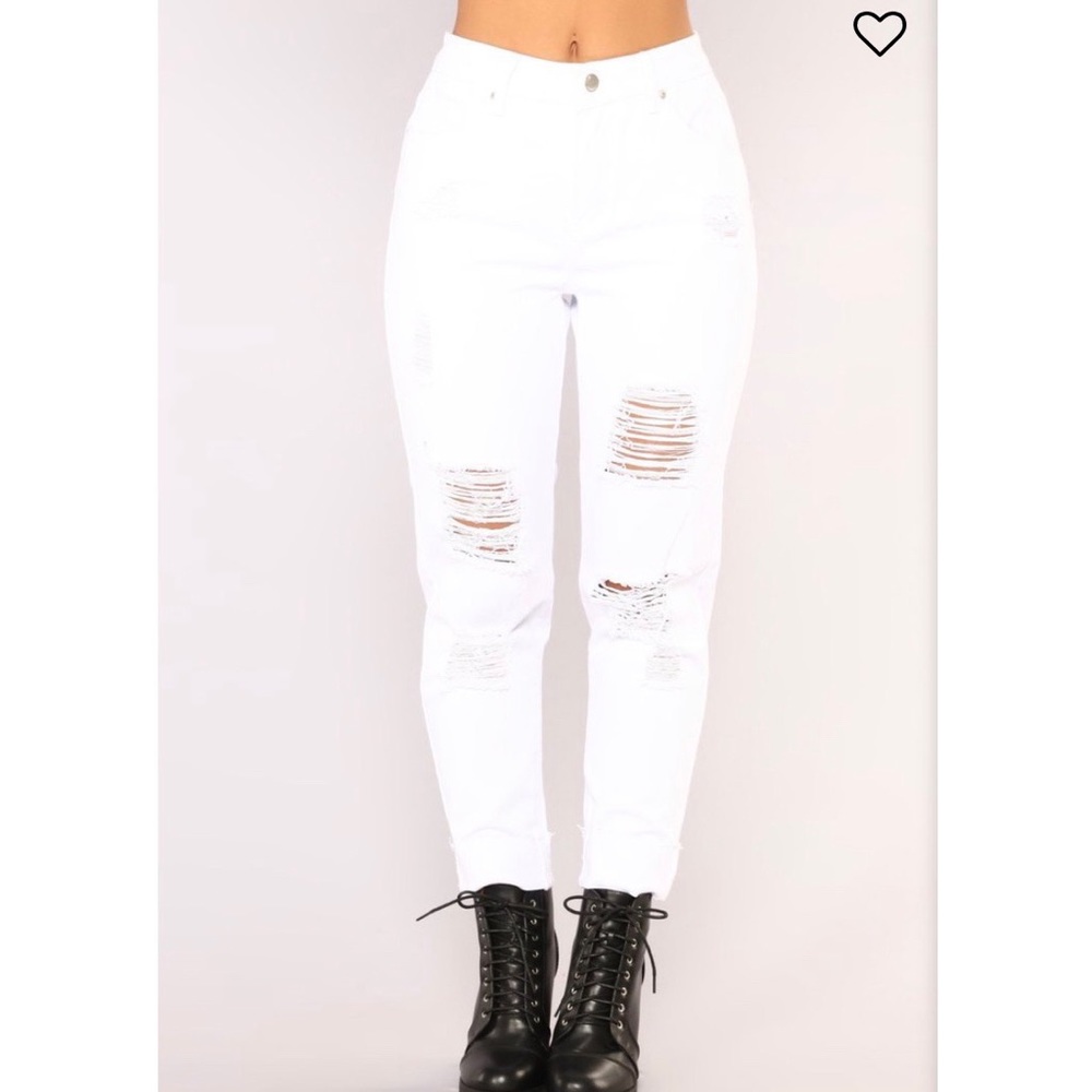 White Love Your Boyfriend Jeans